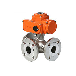 Yüksek kaliteli elektrik üç yollu küresel vana flanş küresel vana - Product Image 2