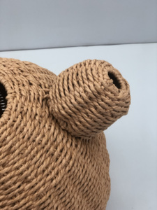 Easy Fit Funny Rattan Teddy Bear Shaped Woven <strong>Paper</strong> Kids Bedroom <strong>Light</strong> <strong>Shade</strong> - Product Image 6