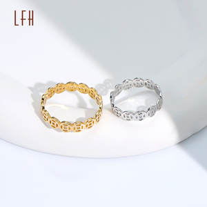 卸売コインパーソナリティリング18金本物のゴールド幸運のお守りリングコインリングサウジゴールドジュエリー質入れ可能18金オロ18金オリジナル - Product Image 4