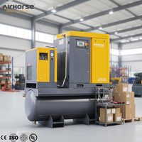 Compresseur d'air à vis intégré 7,5KW 11KW 15KW 22KW 300L 500L 600L pour machine de découpe laser industrielle