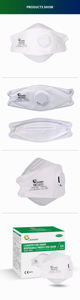 <span class=keywords><strong>FFP2</strong></span> Yxp211 masker wajah pelindung sekali pakai bentuk ikan 4 lapisan dengan ikat kepala katup harga pabrik kualitas tinggi - Product Image 4