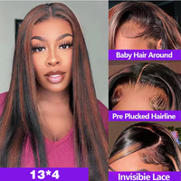 Perruques en cheveux humains HD 13x4 sans colle, couleur marron, fournisseur de perruques en cheveux naturels avec dentelle frontale, perruques en cheveux humains couleur marron méché blond