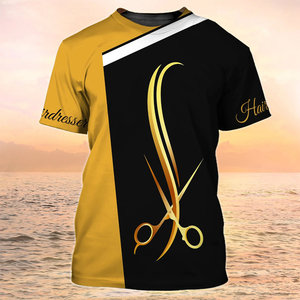 Nouveau T-shirt d'Été Imprimé en 3D pour Homme, Motif Amusant de Barbier, Vêtement de Mode à Manches Courtes pour Coiffeur - Product Image 4