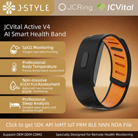 Bracelet connecté intelligent JCVital 2501 SDK APL OEM ODM avec tableau de bord de santé et de récupération, bracelet IA pour femmes, moniteur d'activité