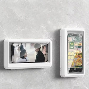 Wholesale Waterproof Bathroom <b>Wall</b>-mounted Mobile Phone Box Protective <b>Cover</b> Touch Screen Holder <b>Kitchen</b> Sealed Storage - Product Image 5