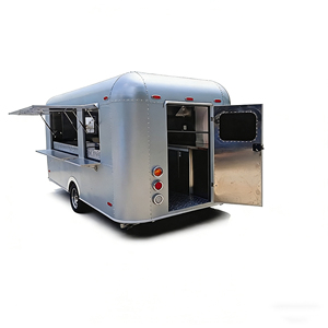 Mobile Food Cart <b>Trailer</b> Stainless Steel Aluminum Ice Cream Truck for Fast Snack Customized Hot Dog Candy Catering <b>Car</b> - Product Image 1