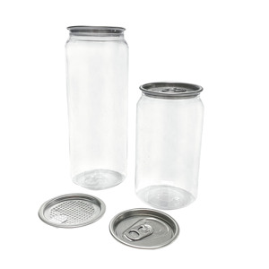 Pet nhựa soda có thể 250ml 330ml 500ml trong suốt Pet đồ uống lon. 8oz 12oz 13OZ 16oz rõ ràng soda có thể với nắp - Product Image 6