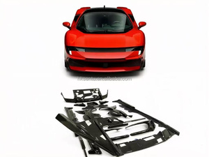 ชุดแต่งตัวถังคาร์บอนไฟเบอร์แท้ Testarossa OEM คุณภาพสูงใหม่ 100%  ประกอบได้พอดีกับรถยนต์  ประกอบด้วยลิ้นกันชนหน้า ดิฟฟิวเซอร์ สปอยเลอร์ สเกิร์ตข้าง และกันชน - Product Image 1