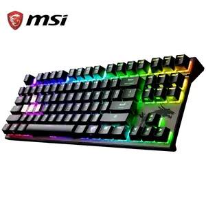 MSI VIGOR GK70 ROT Silber Schalter Cherry MX Rot Spezielle Hotkeys USB Pass-Through Mechanische Gaming-Tastatur