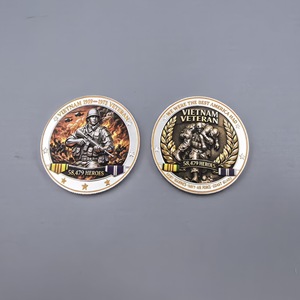 Venta al por Mayor de Monedas Conmemorativas 3D de Veteranos de Vietnam, Recuerdo de Héroes para Colección de Veteranos - Product Image 1