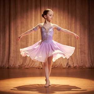 Vestido de Ballet Romántico Morado Ombre, Falda de Actuación de Cupido, Vestido Largo de Ballet de Cuento de Hadas para Niñas, Traje de Competición de Bailarina - Product Image 4