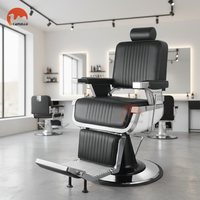 Chaise de barbier vintage de luxe professionnelle pour salon de coiffure haut de gamme
