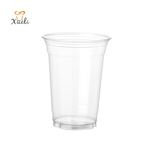 Clear smoothies 10oz 12oz 14oz 16oz 20oz 24oz logo custom printed cold drinking coffee juice plastic pet cups