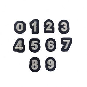 Patch brodé thermocollant/autocollant 2,1 cm, lettres et chiffres miniatures, rose coloré - Product Image 6