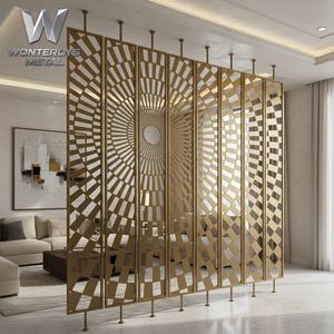Panel de Acero Inoxidable 304 Dorado Personalizado, Divisor de Espacios Moderno y Minimalista con Corte Láser para Sala de Estar, Restaurante, Vestíbulo - Product Image 4