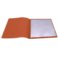Feuille d'argent comestible 100 % pure, authentique, 9,5x9,5 cm, pour la décoration alimentaire - Meilleure vente