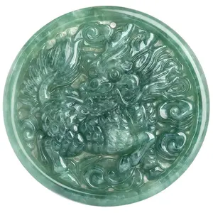 Genuine natural Jadeite Kirin pendant men's and women's general jade wholesale DW40