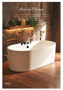 Baignoire balnéo de luxe avec cascade LED, autoportante, intelligente, en acrylique, pour spa - Product Image 4