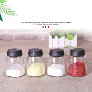 원추형 조미료 유리 향신료 항아리 세트 셰이커 및 라벨 향신료 용기 플립 상단 뚜껑 - Product Image 5