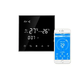 Hy03ac controlador de temperatura digital doméstico, controlador de temperatura digital hvac sistemas termostato programável unidade de bobina de ventilador com tela lcd touch screen