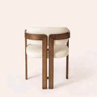 Chaise de salle à manger en bois massif moderne avec un design de loisirs chinois pour hôtel, restaurant, café, salon
