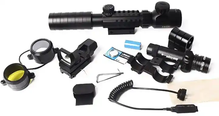 Tactical 3-9X32EG Optical Crosshair Rangefinder Scope with Red Green Illuminated Reflex 4 Reticles Red Green Telescope
