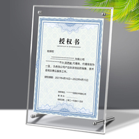 Certificats en acrylique de table A4 A5 A3 personnalisés Présentoir de documents Cadre photo en acrylique transparent mural