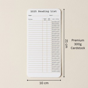 Diseño Original ZS-PC0070 2025 Tarjetas de seguimiento de lista de lectura, Marcador de libros, Artículos de papelería para minoristas en línea - Product Image 5