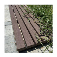 Banc de jardin en WPC pour extérieur, cadre en lattes solides, banc en bois composite, lattes en bois-plastique, banc de jardin en WPC, banc de jardin en bois-plastique