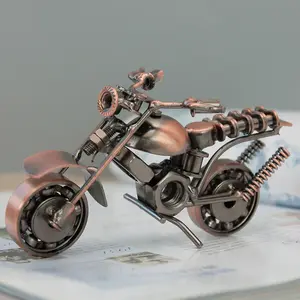 Moto classique Harley, en métal fait à la main, cadeau, cérémonie de salon, bar de noël