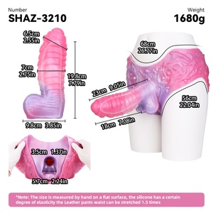 SHAZ Fantasy Hollow Penis Harness Pants Silicone Form for Penis Enlargement Delay Ejaculation Erotic Cosplay Penis Extender - Product Image 2