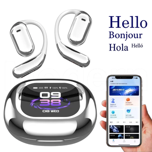 Écouteurs de traduction en temps réel avec 144 langues, écouteurs de traduction AI avec écran tactile LCD, écouteurs, casque - Product Image 3