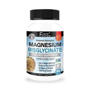 High Absorption Magnesium Bisglycinate Lysinate Chelated Non-GMO Vegan Gluten Soy Free 180 Capsules