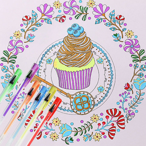 Glitter Colorazione Penne Colori Gel Penne Set Con Il Caso Unico per Adulti Libri Da Colorare Disegno di Arte Marcatori - Product Image 4