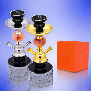 Set de Shisha de Vidrio al por Mayor con Cazoleta de Cerámica, Acabado Lacado, 2 Mangueras, Pipa Completa <span class=keywords><strong>para</strong></span> Fumar con Pinzas y Kit de Accesorios - Product Image 5
