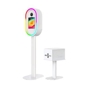 Coque de cabine photo instantanée ovale portable de 12.9 pouces pour appareil photo reflex numérique iPad <span class=keywords><strong>Selfie</strong></span> compatible avec les événements de mariage et les fêtes - Product Image 2
