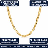 Collier ras du cou en acier inoxydable plaqué or 18 carats, bijoux délicats, vente en gros
