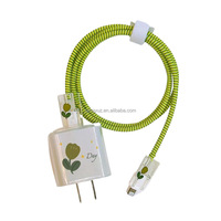 4 Uds lindo Protector de Cable de PVC de dibujos animados en 3D para Apple iPhone/iPad 18W/20W funda de cargador Organizadores de cables de teléfono hechos de goma de silicona
