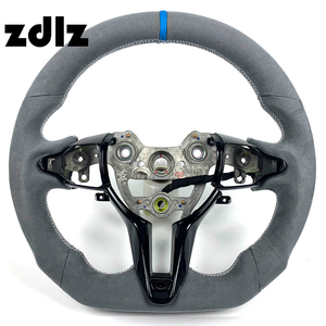Volante de Cuero Personalizado en Gamuza Gris para <span class=keywords><strong>Hyundai</strong></span> I30N I20N ElantraN N-<span class=keywords><strong>line</strong></span> I30N, Accesorios Interiores para Auto - Product Image 1