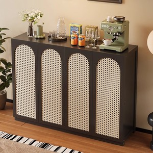 Ultra-thin wall-mounted <b>sideboard</b>, modern minimalist style, living room tea cabinet, narrow <b>storage</b> cabinet, kitchen cabinet. - Product Image 2