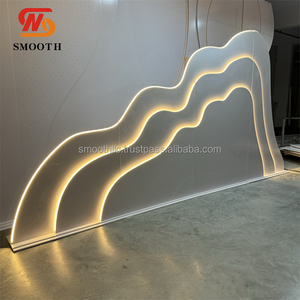 Panel de Fondo para Boda SMOOTH, Decoración de PVC Acrílico con Arco y Luz LED, Panel de Fondo de PVC con Forma de Ola para Decoración de Eventos - Product Image 5