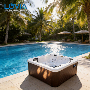 LOVIA Jacuzzi extérieur à <span class=keywords><strong>prix</strong></span> avantageux, spa Balboa écoénergétique, bain à remous extérieur, baignoire de massage Jacuzzi pour 5 personnes - Product Image 1