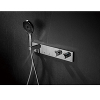 Vanne de commande de douche thermostatique à trois fonctions avec couvercle en laiton corps en cuivre et interrupteur à bouton