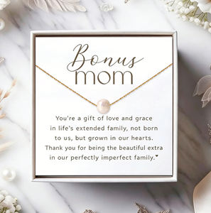 Collar Hainon para Madrastra, Joyería Chapada en Oro de 18K, Collar de Perlas de Acero Inoxidable, Regalo para Madrastra, Día de la Madre, Cumpleaños - Product Image 2