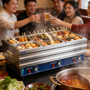 Assortiment <span class=keywords><strong>de</strong></span> brochettes <span class=keywords><strong>de</strong></span> style japonais, y compris des galettes <span class=keywords><strong>de</strong></span> <span class=keywords><strong>poisson</strong></span> <span class=keywords><strong>et</strong></span> des <span class=keywords><strong>légumes</strong></span> dans un bouillon <span class=keywords><strong>de</strong></span> style japonais (Oden). - Product Image 4