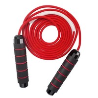 Corde à sauter lestée anti-emmêlement avec poignées en mousse et roulements à billes, corde à sauter en nylon réglable 360° °   Corde à sauter de fitness rotative
