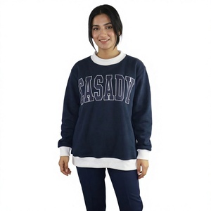Casady Oversized Custom Embroidery Women Crewneck Sweatshirt Fleece Pullover Casual Streetwear Fashion Apparel Pullover Fleece - Product Image 1