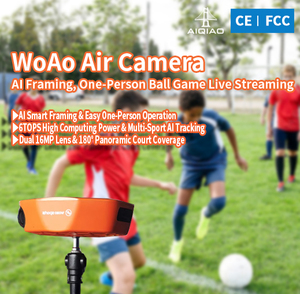 Caméra d'action sportive WA100-PRO AI avec suivi automatique, 1080P HD, grand angle <span class=keywords><strong>180</strong></span>°, trépied 7 mètres, double objectif - Product Image 6