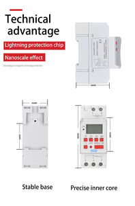 مؤقت رقمي قابل للبرمجة لمدة 7 أيام أسبوعيًا THC-30 30A 220V لتركيب على قضبان DIN بسلكين للتحكم في التتابع - Product Image 5