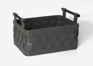 Cesto in Pelle Intrecciato a Mano con Manico in Metallo <span class=keywords><strong>per</strong></span> Uso Domestico e <span class=keywords><strong>Ufficio</strong></span> - Product Image 4